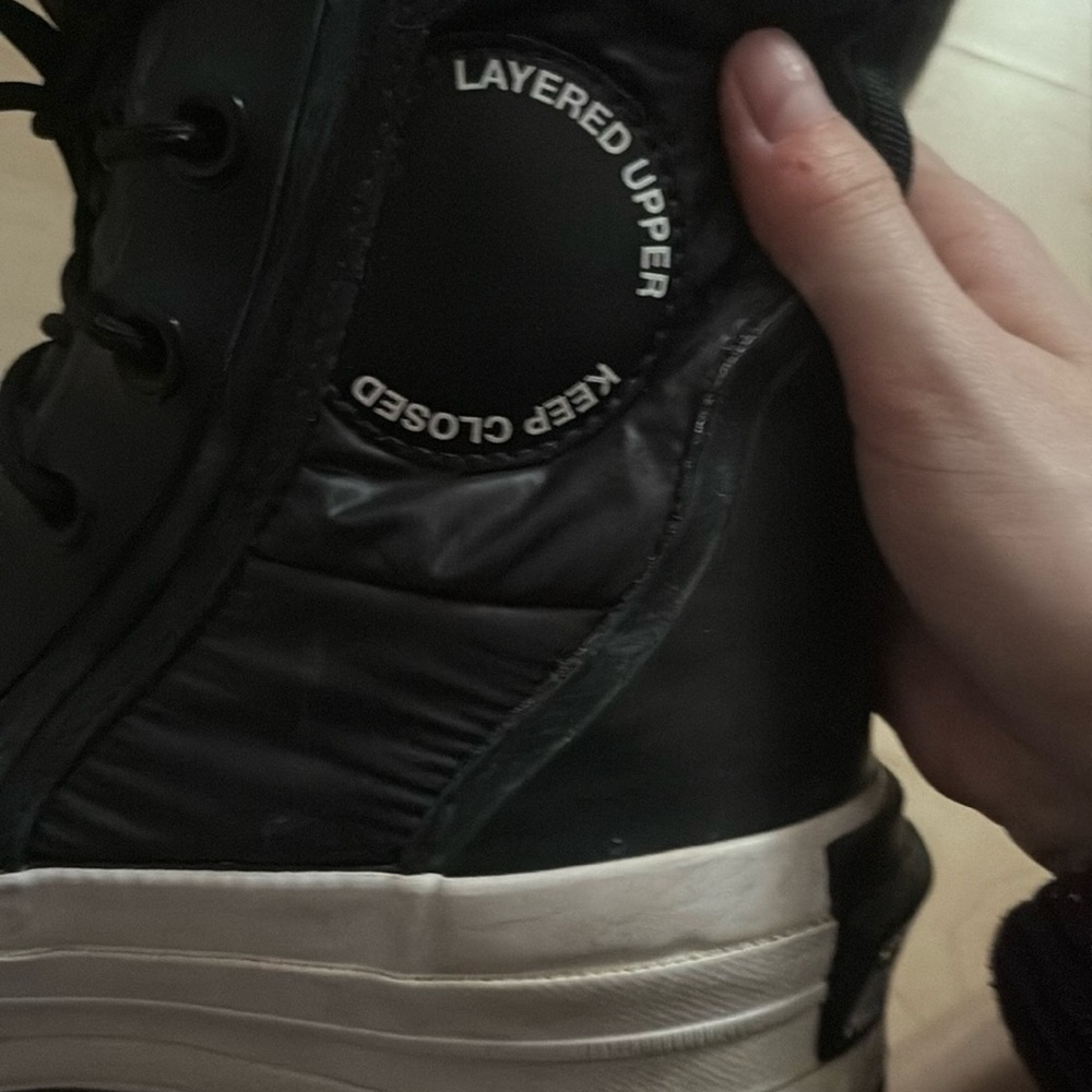 Converse Black and White Platform Boots - Picture 4 of 7